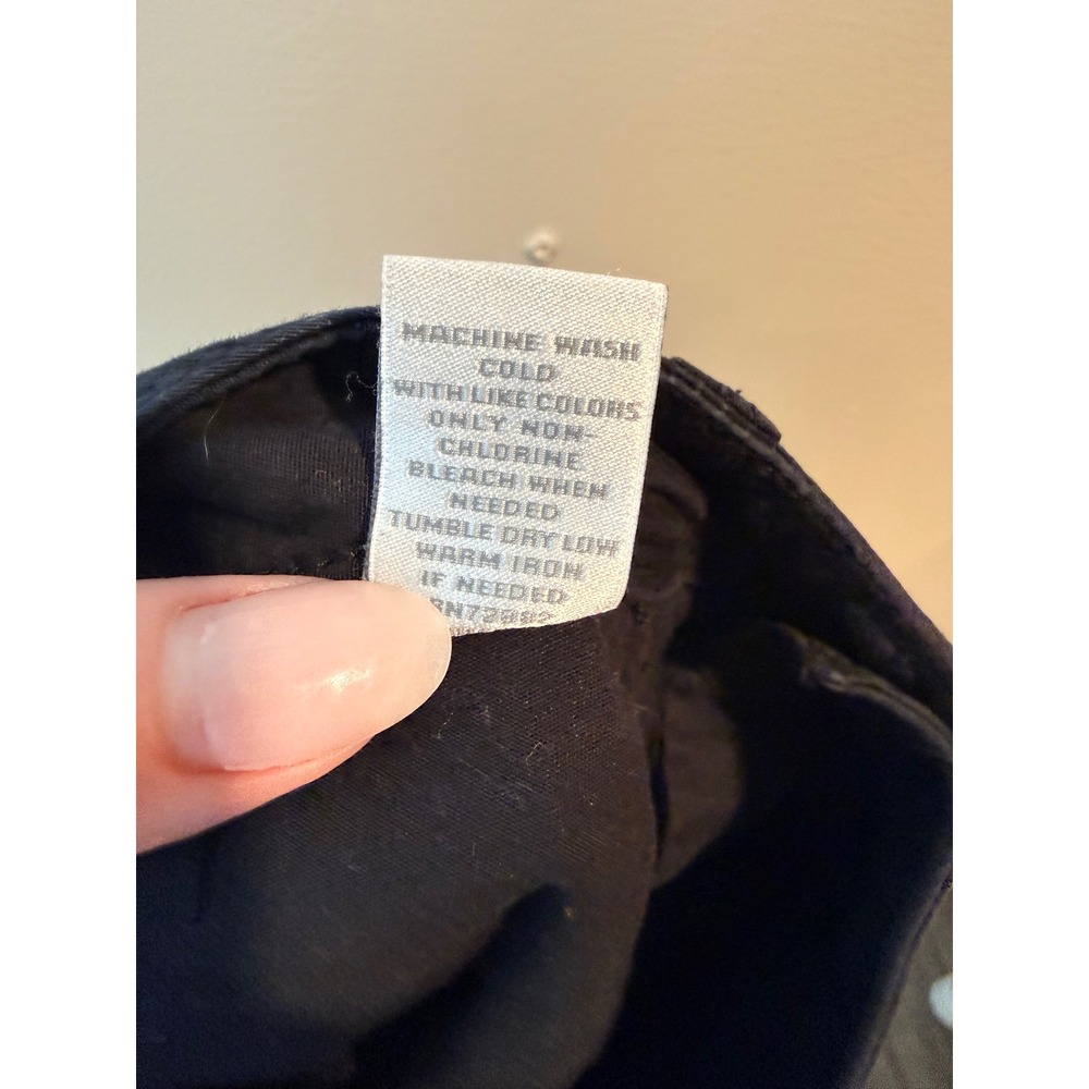 Fashion Bug Womens Black Cargo Capri Pants Size 12 Adjustable Toggle Hem Utility - Picture 9 of 10